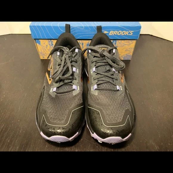 Brooks Cascadia 18 Trail Running Shoes Sneakers Ebony/Lavender/Copper Womans 12